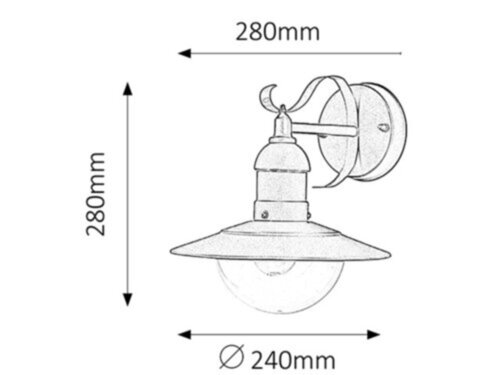 Aplica Oslo, 1 x E27, alb antichizat, IP44